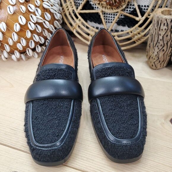 Vionic Women's 6.5 Mylene Boucle Loafers Classy Professional Slip On Shoes Black - Picture 2 of 11